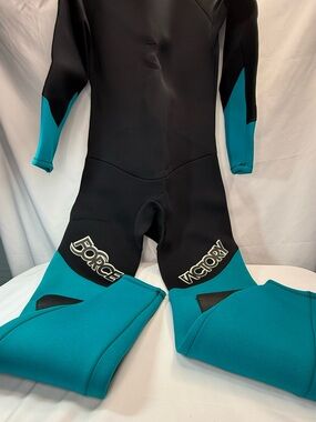 Victory Force Vintage Men’s L Full Wetsuit - Black & Teal EUC